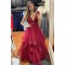 A-Line Lace Long Prom Dresses Formal Evening Gowns 6011342