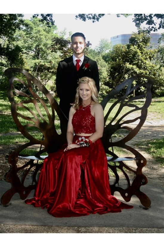 A-Line Beaded Two Pieces Long Prom Dresses Formal Evening Gowns 6011343 A-Line Beaded Two Pieces Long Prom Dresses Formal Evening Gowns 6011343