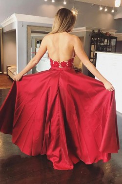 A-Line Lace Long Prom Dresses Formal Evening Gowns 6011344