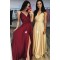 A-Line V-Neck Long Prom Dresses Formal Evening Gowns 6011363