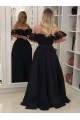 A-Line Black Off-the-Shoulder Long Prom Dresses Formal Evening Gowns 6011369 A-Line Black Off-the-Shoulder Long Prom Dresses Formal Evening Gowns 6011369
