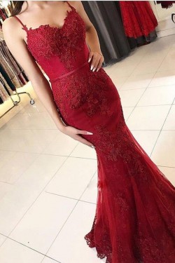 Mermaid Lace Long Prom Dresses Formal Evening Gowns 6011387