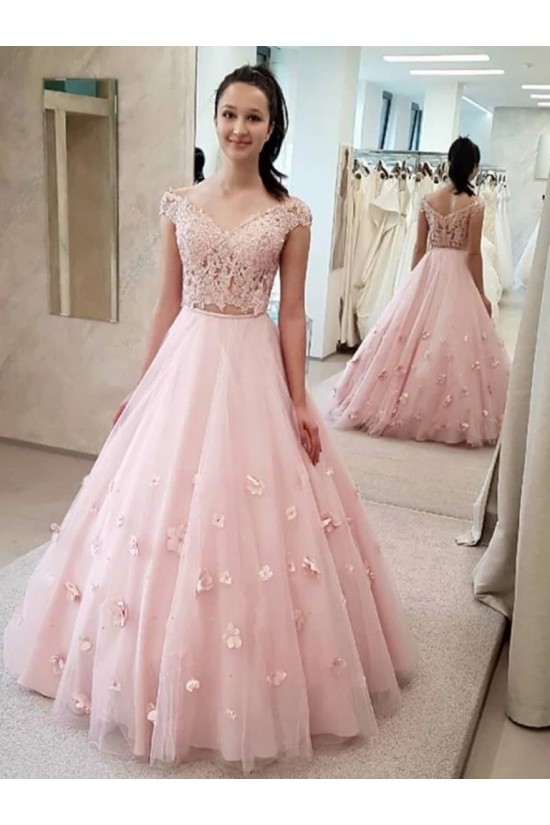 A-Line Lace Two Pieces Long Prom Dresses Formal Evening Gowns 6011391 A-Line Lace Two Pieces Long Prom Dresses Formal Evening Gowns 6011391
