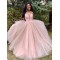A-Line Lace Tulle Long Prom Dresses Formal Evening Gowns 6011393