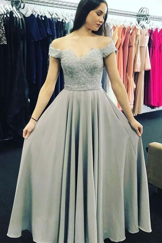 A-Line Lace Off-the-Shoulder Long Prom Dresses Formal Evening Gowns 6011395 A-Line Lace Off-the-Shoulder Long Prom Dresses Formal Evening Gowns 6011395
