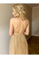 A-Line Sequins Tulle Long Prom Dresses Formal Evening Gowns 6011398