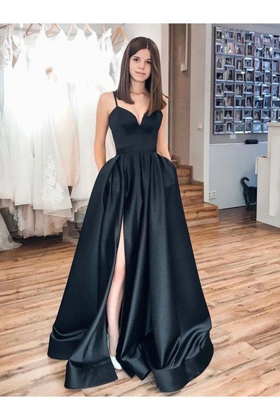 A-Line Long Black Prom Dresses Formal Evening Gowns 6011405 A-Line Long Black Prom Dresses Formal Evening Gowns 6011405