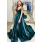 A-Line V-Neck Long Prom Dresses Formal Evening Gowns 6011410