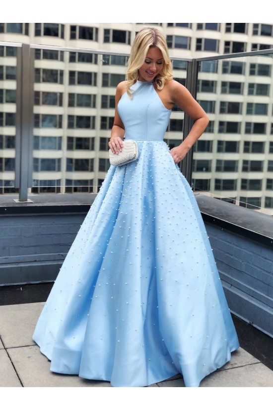 A-Line Beaded Long Prom Dresses Formal Evening Gowns 6011419 A-Line Beaded Long Prom Dresses Formal Evening Gowns 6011419