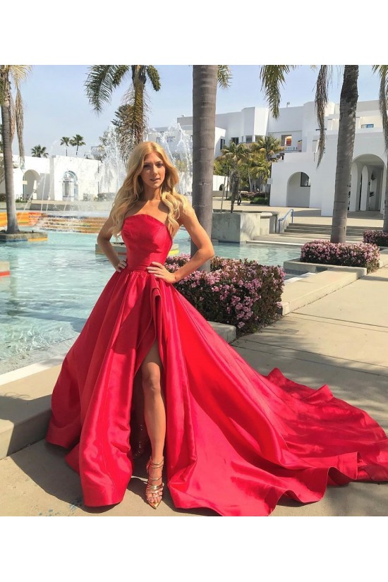 A-Line Strapless Long Prom Dresses Formal Evening Gowns 6011422 A-Line Strapless Long Prom Dresses Formal Evening Gowns 6011422