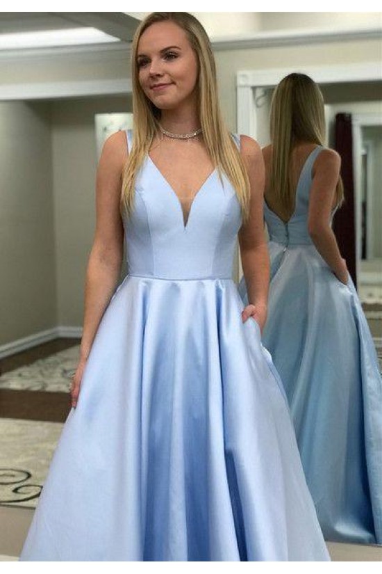A-Line Long Pink V-Neck Prom Dresses Formal Evening Gowns 6011438 A-Line Long Pink V-Neck Prom Dresses Formal Evening Gowns 6011438