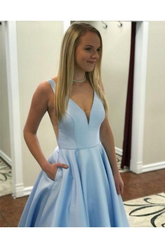 A-Line Long Pink V-Neck Prom Dresses Formal Evening Gowns 6011438 A-Line Long Pink V-Neck Prom Dresses Formal Evening Gowns 6011438