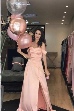 A-Line Off-the-Shoulder Long Prom Dresses Formal Evening Gowns 6011439