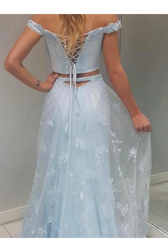 Two Pieces Lace Long Prom Dresses Formal Evening Gowns 6011440 Two Pieces Lace Long Prom Dresses Formal Evening Gowns 6011440