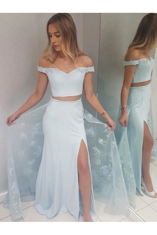 Two Pieces Lace Long Prom Dresses Formal Evening Gowns 6011440 Two Pieces Lace Long Prom Dresses Formal Evening Gowns 6011440