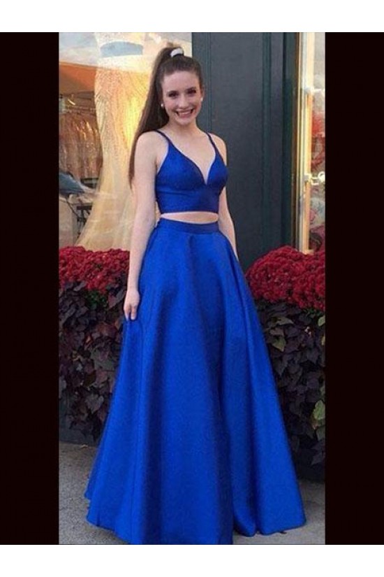 A-Line Two Pieces Long Prom Dresses Formal Evening Gowns 6011444 A-Line Two Pieces Long Prom Dresses Formal Evening Gowns 6011444