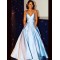 A-Line Beaded V-Neck Long Prom Dresses Formal Evening Gowns 6011446