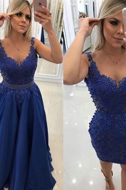 A-Line Beaded Lace Long Prom Dresses Formal Evening Gowns 6011450