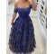 A-Line Lace Off-the-Shoulder Long Prom Dresses Formal Evening Gowns 6011457