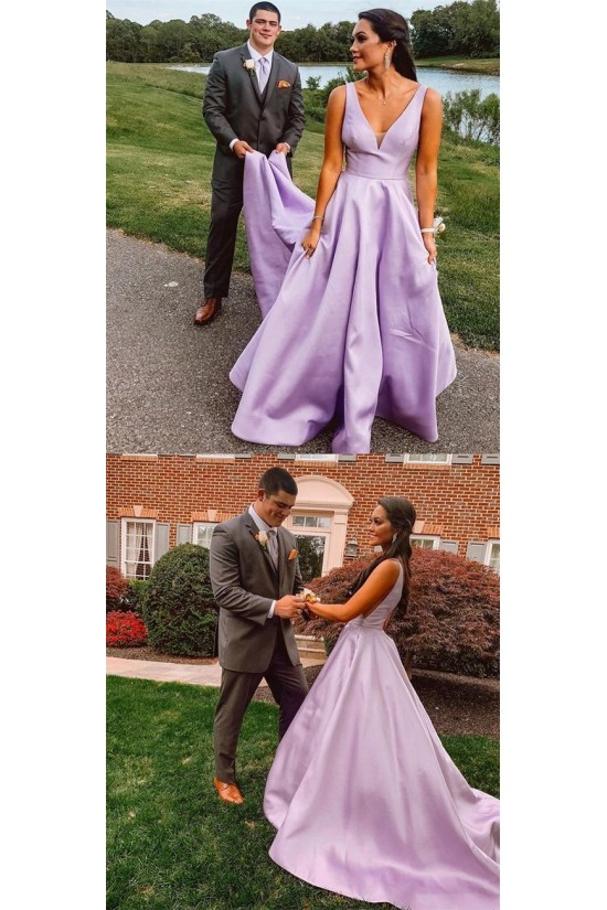 A-Line V-Neck Long Prom Dresses Formal Evening Gowns 6011459 A-Line V-Neck Long Prom Dresses Formal Evening Gowns 6011459