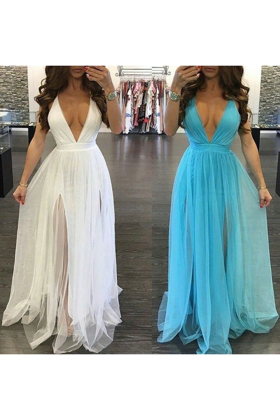 A-Line V-Neck Long Prom Dresses Formal Evening Gowns 6011464 A-Line V-Neck Long Prom Dresses Formal Evening Gowns 6011464