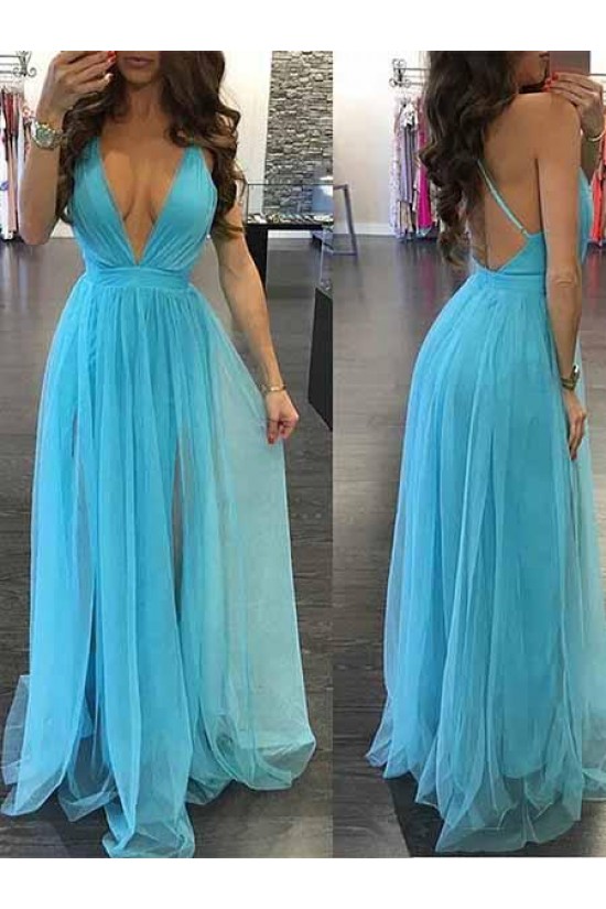 A-Line V-Neck Long Prom Dresses Formal Evening Gowns 6011464 A-Line V-Neck Long Prom Dresses Formal Evening Gowns 6011464