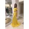 Long Yellow Mermaid Two Pieces Prom Dresses Formal Evening Gowns 6011477