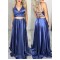 A-Line Two Pieces Long Prom Dresses Formal Evening Gowns 6011478