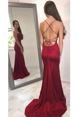Simple Mermaid Long Prom Dresses Formal Evening Gowns 6011481