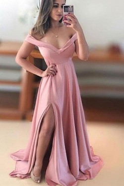 A-Line Off-the-Shoulder Long Prom Dresses Formal Evening Gowns 6011482