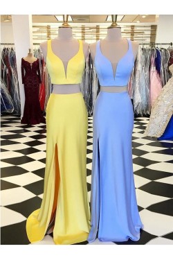 Mermaid Two Pieces Long Prom Dresses Formal Evening Gowns 6011495