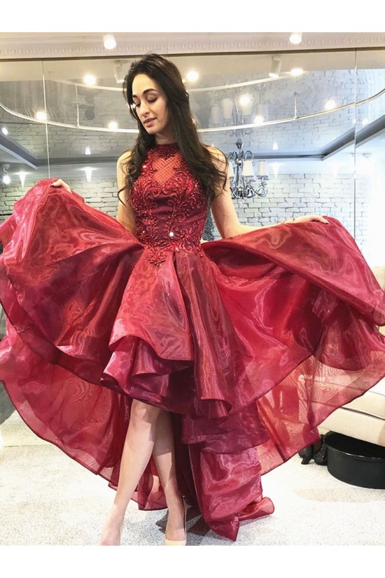 High Low Beaded Lace Appliques Long Prom Dresses Formal Evening Gowns 6011509 High Low Beaded Lace Appliques Long Prom Dresses Formal Evening Gowns 6011509