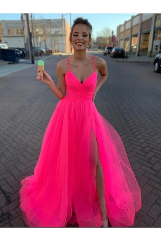 A-Line Tulle Long Prom Dresses Formal Evening Gowns 6011510 A-Line Tulle Long Prom Dresses Formal Evening Gowns 6011510