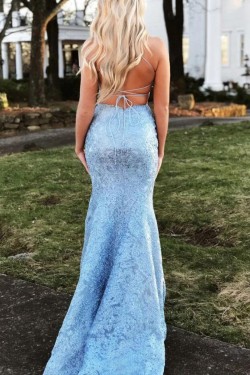 Mermaid Lace Long Prom Dresses Formal Evening Gowns 6011515