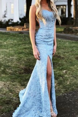 Mermaid Lace Long Prom Dresses Formal Evening Gowns 6011515