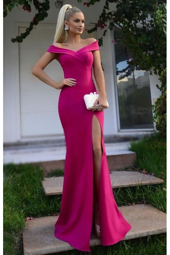 Mermaid Off-the-Shoulder Long Prom Dresses Formal Evening Gowns 6011518