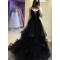 Long Black Tulle Prom Dresses Formal Evening Gowns 6011519