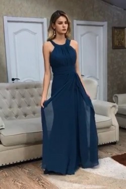 A-Line Chiffon Long Prom Dresses Formal Evening Gowns 6011523