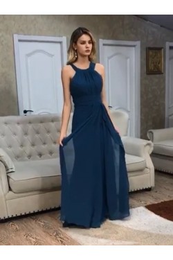 A-Line Chiffon Long Prom Dresses Formal Evening Gowns 6011523