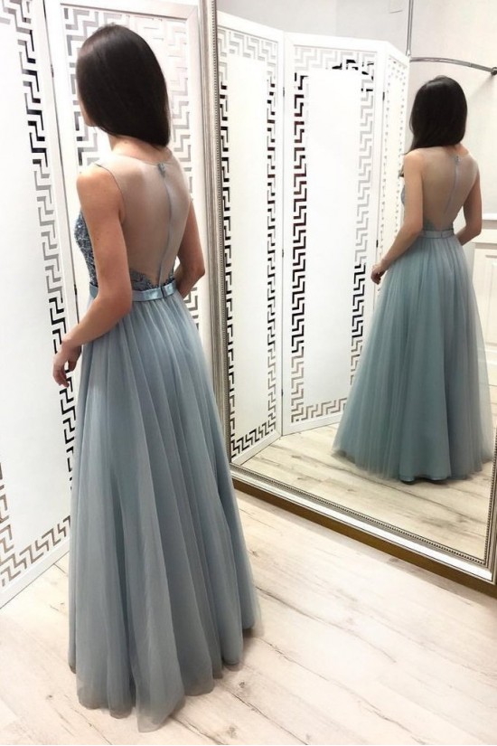 A-Line Beaded Lace Long Prom Dresses Formal Evening Gowns 6011524 A-Line Beaded Lace Long Prom Dresses Formal Evening Gowns 6011524