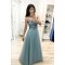 A-Line Beaded Lace Long Prom Dresses Formal Evening Gowns 6011524