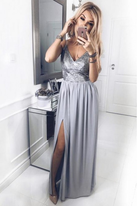 A-Line V-Neck Long Prom Dresses Formal Evening Gowns 6011525 A-Line V-Neck Long Prom Dresses Formal Evening Gowns 6011525