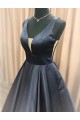 A-Line Long Black V-Neck Prom Dresses Formal Evening Gowns 6011528