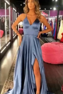 A-Line Long Prom Dresses Formal Evening Gowns 6011529