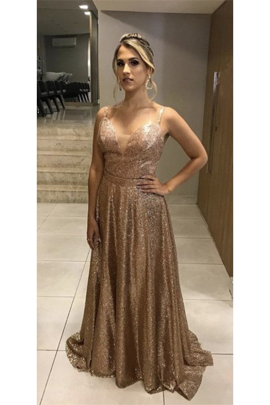 A-Line Sequins Long Prom Dresses Formal Evening Gowns 6011548 A-Line Sequins Long Prom Dresses Formal Evening Gowns 6011548