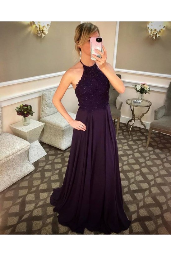 A-Line Beaded Lace Chiffon Long Prom Dresses Formal Evening Gowns 6011549 A-Line Beaded Lace Chiffon Long Prom Dresses Formal Evening Gowns 6011549