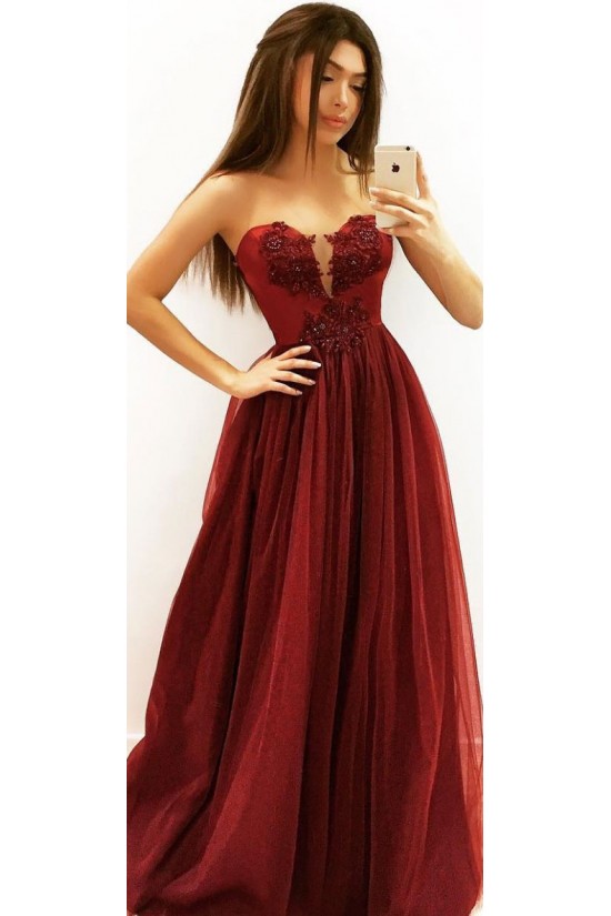 A-Line Beaded Lace Long Prom Dresses Formal Evening Gowns 6011556 A-Line Beaded Lace Long Prom Dresses Formal Evening Gowns 6011556