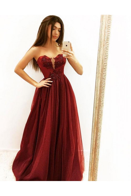 A-Line Beaded Lace Long Prom Dresses Formal Evening Gowns 6011556 A-Line Beaded Lace Long Prom Dresses Formal Evening Gowns 6011556