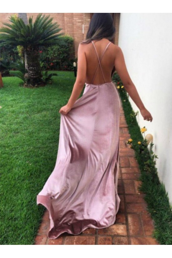 A-Line Deep V-Neck Long Prom Dresses Formal Evening Gowns 6011557 A-Line Deep V-Neck Long Prom Dresses Formal Evening Gowns 6011557