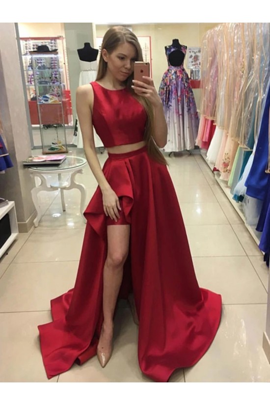 A-Line Two Pieces Long Prom Dresses Formal Evening Gowns 6011565 A-Line Two Pieces Long Prom Dresses Formal Evening Gowns 6011565
